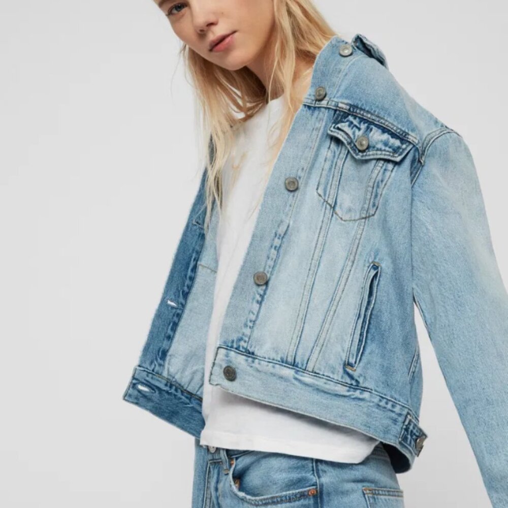 Denim Jacket All Saints Indigo Blue
